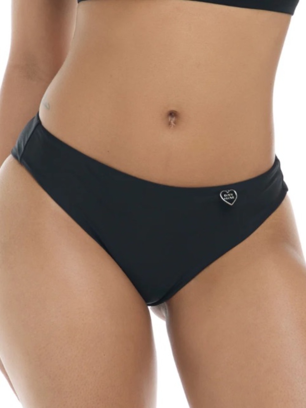 BODY GLOVE SMOOTHIES HARPER MID WAIST BIKINI BOTTOM - BLACK, Medium, NWT